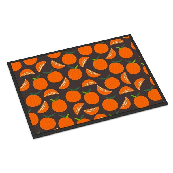 Carolines Treasures Orange on Grey Indoor or Outdoor Mat, 24 x 36 in. BB5142JMAT - main